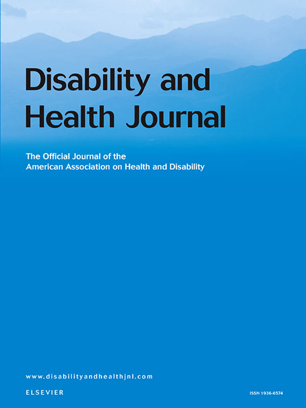 Disabilty and Health Journal cover image