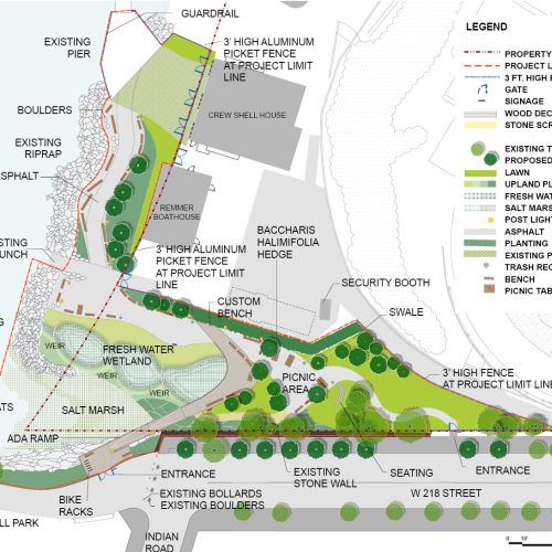 Annotated illustration shows the plan of the park.